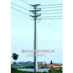 保山市27米10kv电力钢管杆 双回路终端钢管杆 益瑞