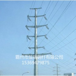 武汉市10kv金属钢杆 单回路10kv电力钢管杆 益瑞