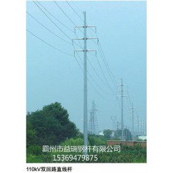 输电型14米终端钢管杆 双回路转角钢管杆 益瑞