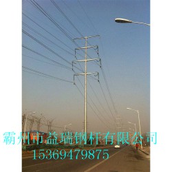 18米转角钢杆 双回路10kv耐张钢杆