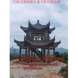 江西文青园林古建双层四角/六角/八角凉亭