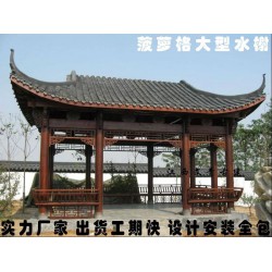 江西文青园林古建水榭戏台