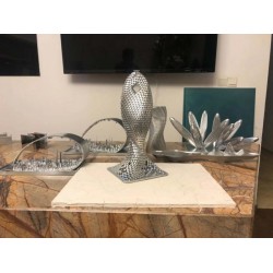 金海湖上海之魚 菱形拼接不銹鋼魚雕塑-花展夜景魚定制