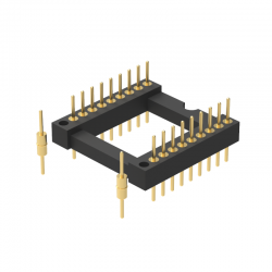 IC座 ICSOCKET1.778mm间距 圆PIN车针镀金