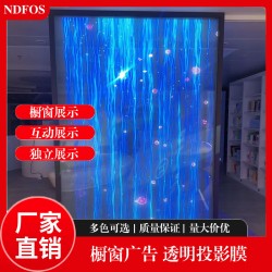 NDFOS全息膜双面成像正背投膜 全息互动橱窗投影玻璃贴膜