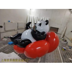 石嘴山火鍋店招牌擺件 自嗨造型動物雕塑 玻璃鋼制品