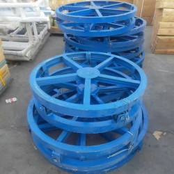 卧式落地圆盘加强 加厚槽钢光缆放线器