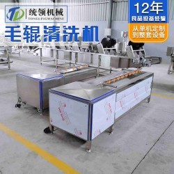 不锈钢毛刷清洗设备 不锈钢毛辊去泥清洗机