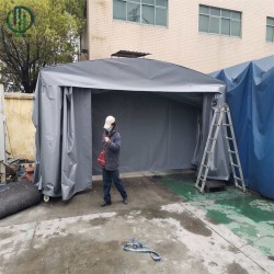 江宁电动伸缩户外雨棚 江宁伸缩推拉移动防雨篷