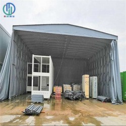 沛县伸缩可移动防雨棚 沛县轨道式活动推拉式雨篷