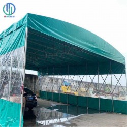 洪泽县移动伸缩雨棚 洪泽伸缩移动式推拉雨篷【制作】