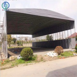 吴江平望伸缩遮阳雨棚 吴江移动推拉雨篷工艺展现