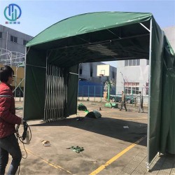 常熟梅李小型推拉雨棚 常熟移动伸缩篷原色可先