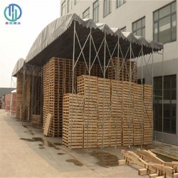 秦淮红花雨蓬伸缩雨棚 浅谈秦淮伸缩移动推拉篷功能