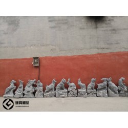 石雕十二生肖擺件大理石鼠牛虎兔龍蛇馬羊猴雞狗豬廣場園林雕塑