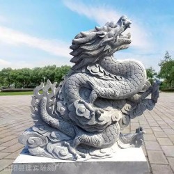 景區(qū)大理石神龍雕刻石雕中國龍雕塑廠家