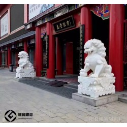 門(mén)口石頭小獅子石雕漢白玉石獅子雕塑擺件