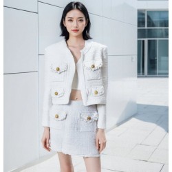 温碧霞自创IRENENA服装名媛风法式上衣