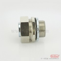 Driflex金属软管接头铜镀镍直接头M,G,NPT螺纹