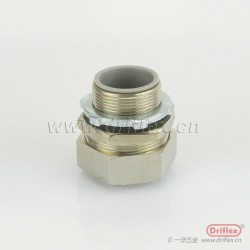 一洋五金供应方帽铜镀镍直接头六角软管连接器内径10到100