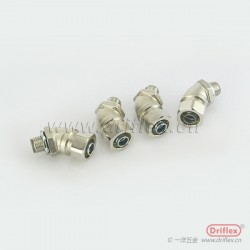 铜镀镍45度软管接头外螺纹软管连接器