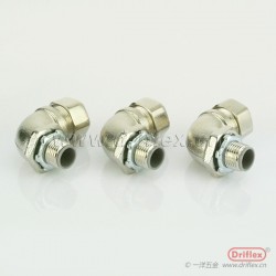 铜镀镍90度弯头，金属软管接头适用于电气，设备，工程领域