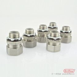 316不锈钢直接头六角方帽端接式箱接头G3/8-G4