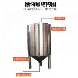 巴中市食用油储油罐304大型榨油罐铸造品质量大从优厂家直供