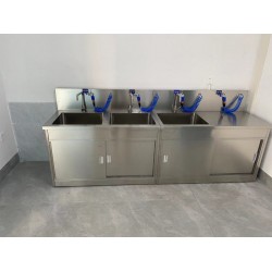 不锈钢器械清洗池矮背板高背板可选