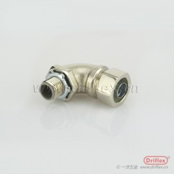 铜镀镍90度弯头,穿线金属软管连接器，M,G,NPT螺纹